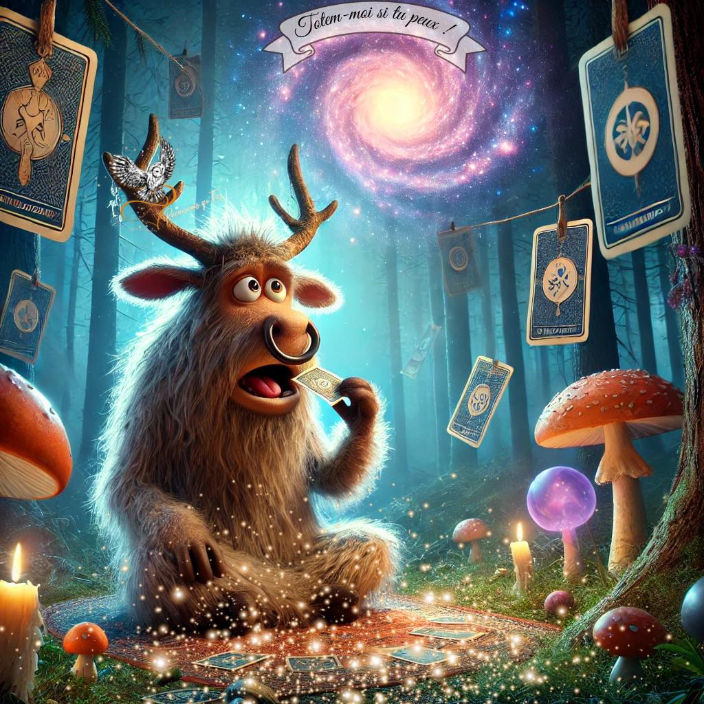 Totem-moi si tu peux et les Châmanimaux, ElandeCarte l'anxieux qui mange les signes